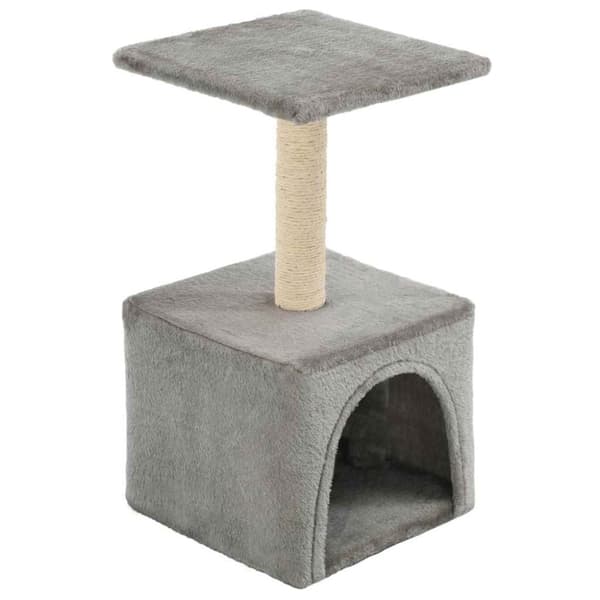 vidaXL Kloretre med klorestolpe i sisal 55 cm grå