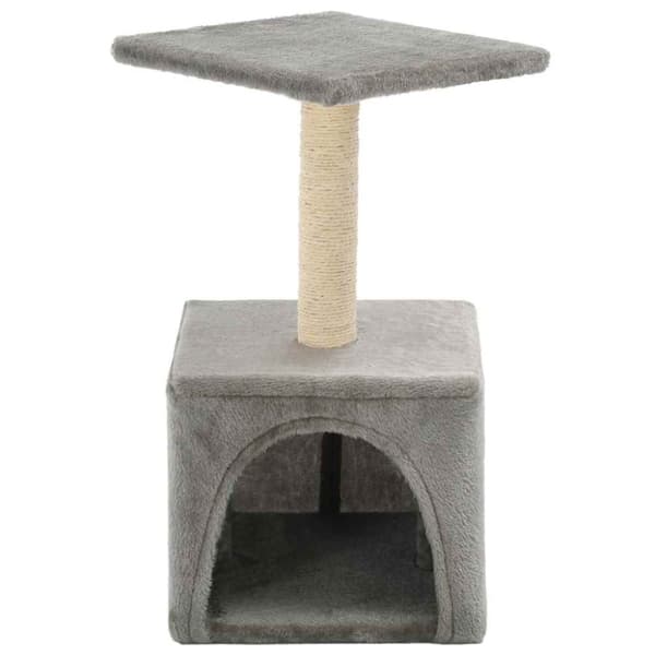 vidaXL Kloretre med klorestolpe i sisal 55 cm grå