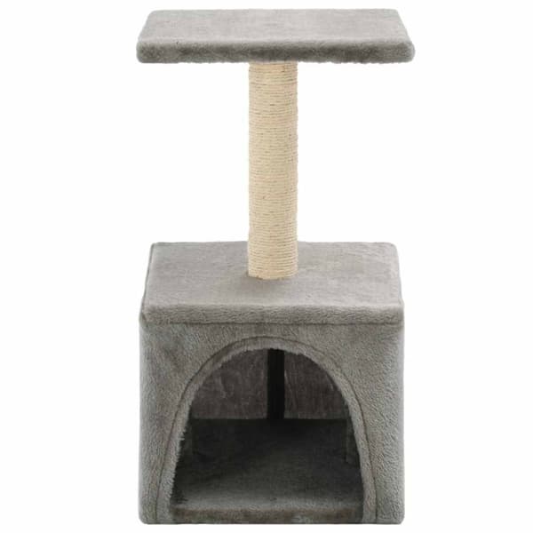 vidaXL Kloretre med klorestolpe i sisal 55 cm grå