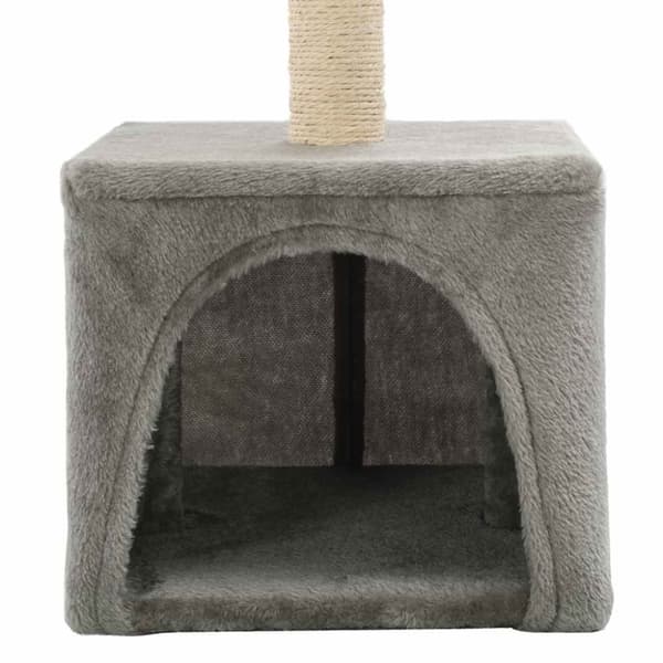 vidaXL Kloretre med klorestolpe i sisal 55 cm grå