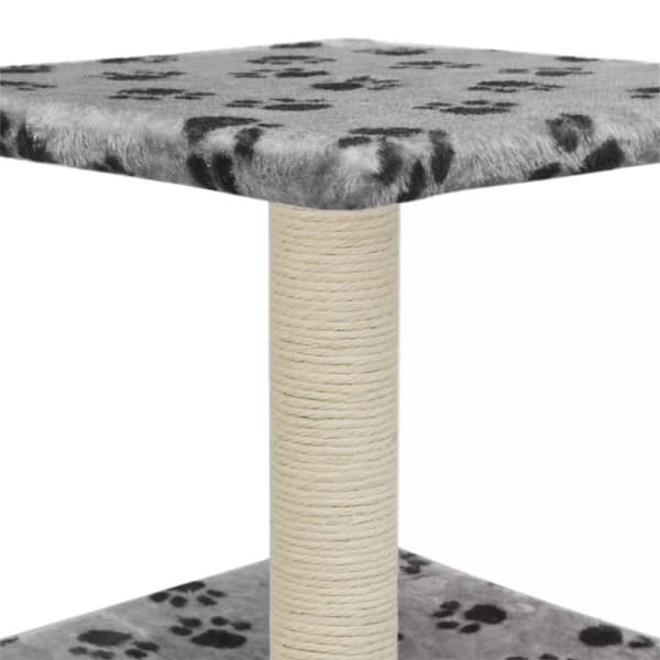 vidaXL Kloretre med klorestolpe i sisal 55 cm poteavtrykk grå