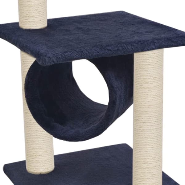 vidaXL Katt Klösträd med klöspelare i sisal 65 cm mörkblå