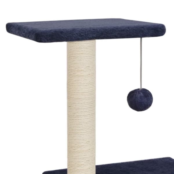 vidaXL Katt Klösträd med klöspelare i sisal 65 cm mörkblå
