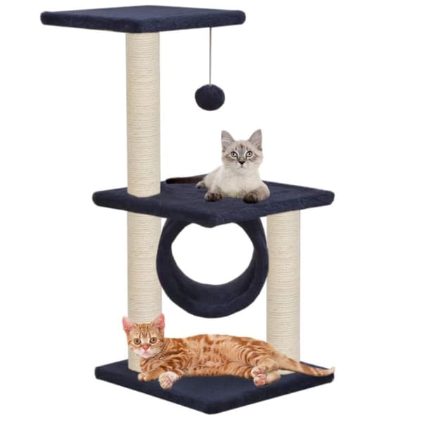 vidaXL Katt Klösträd med klöspelare i sisal 65 cm mörkblå