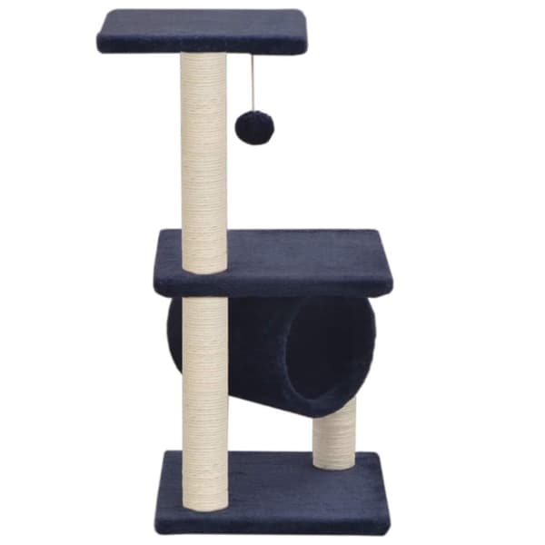 vidaXL Katt Klösträd med klöspelare i sisal 65 cm mörkblå
