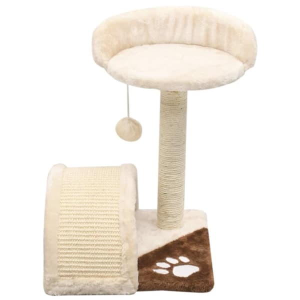 vidaXL Kloretre med klorestolpe i sisal 40 cm beige og brun