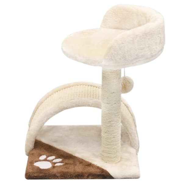 vidaXL Kloretre med klorestolpe i sisal 40 cm beige og brun