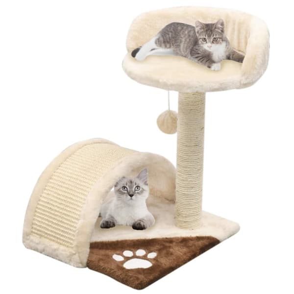vidaXL Kloretre med klorestolpe i sisal 40 cm beige og brun