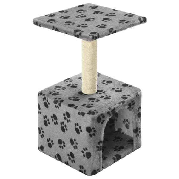 vidaXL kradsetræ til katte med sisal-kradsestolper 55 cm grå poteprint