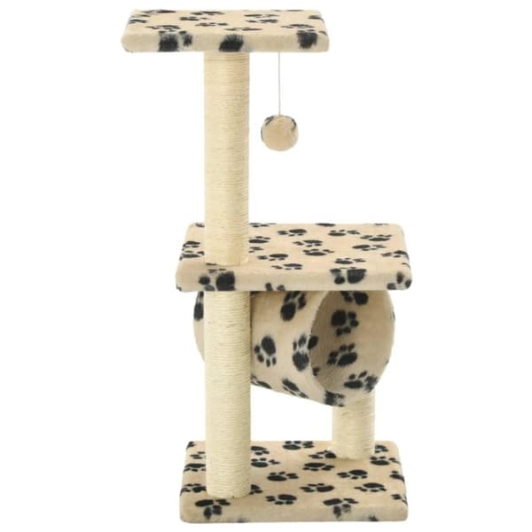 vidaXL kradsetræ til katte med sisal-kradsestolper 65 cm beige potespor
