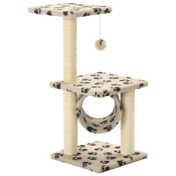vidaXL kradsetræ til katte med sisal-kradsestolper 65 cm beige potespor