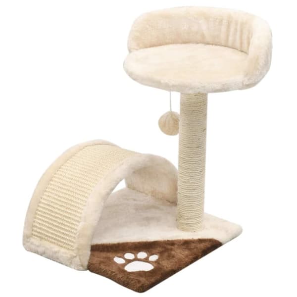 vidaXL Kissan kiipeilypuu sisal-pylväällä 40 cm beige ja ruskea