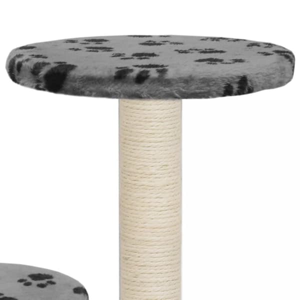 vidaXL Kloretre med klorestolper i sisal 60 cm poteavtrykk grå