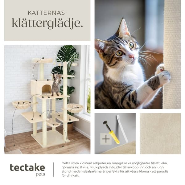 Katt klösträd, klösmöbel Lilou - beige