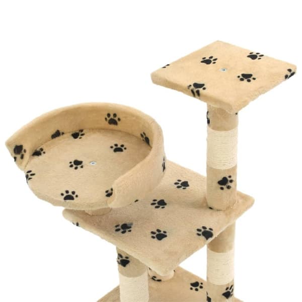vidaXL kradsetræ til katte med sisal 65 cm poteprint beige