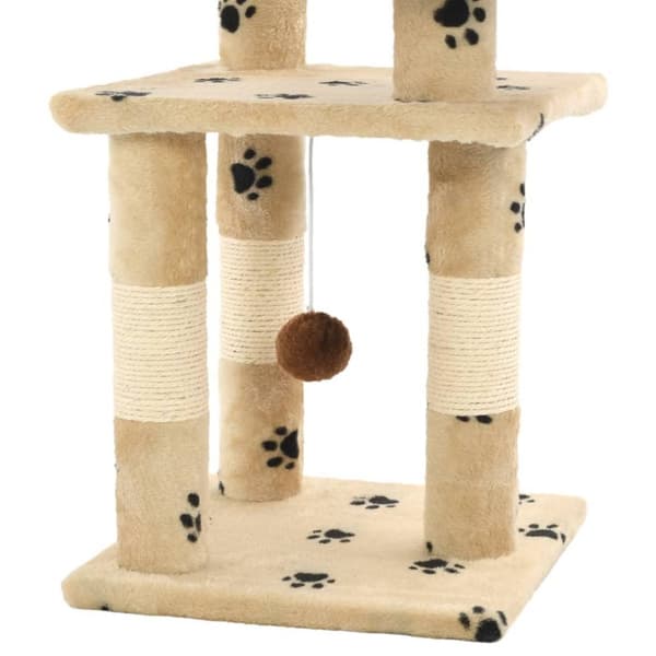 vidaXL kradsetræ til katte med sisal 65 cm poteprint beige