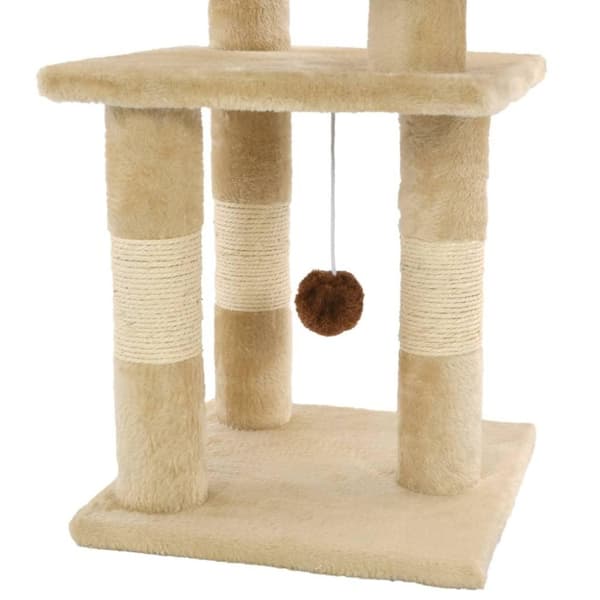 vidaXL kradsetræ med sisal-kradsestolper til katte 65 cm beige