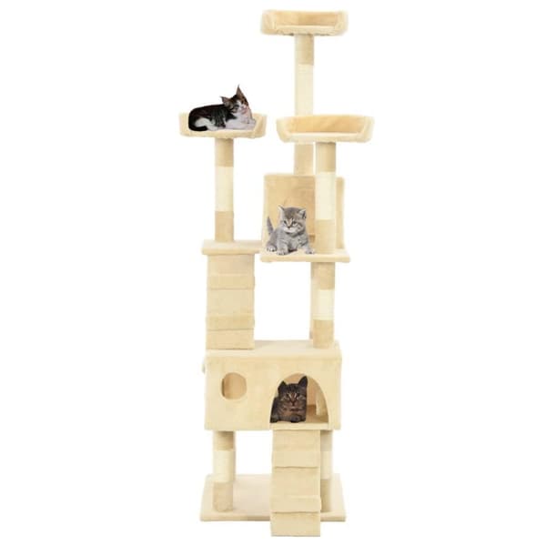 vidaXL kradsetræ til katte med sisal 170 cm beige