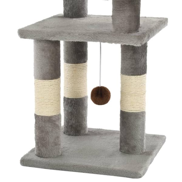 vidaXL kradsetræ til katte med sisal-kradsestolper 65 cm grå