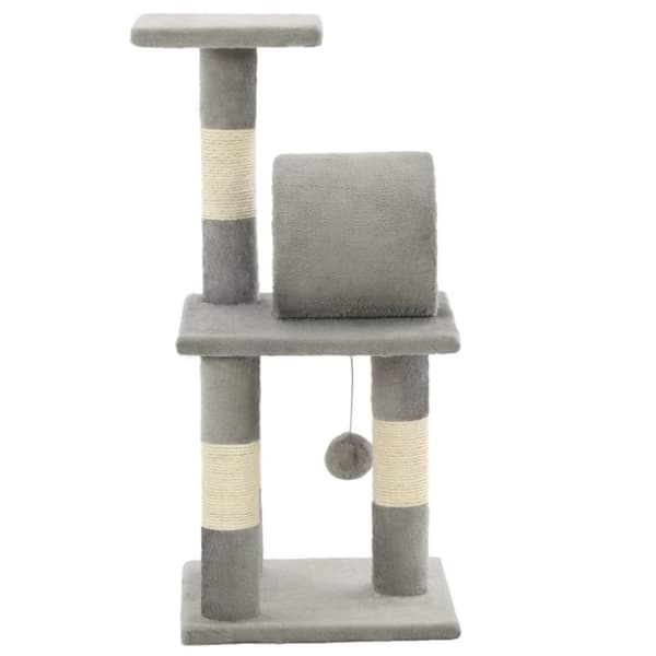 vidaXL Katt Klösträd med klöspelare i sisal 65 cm grå