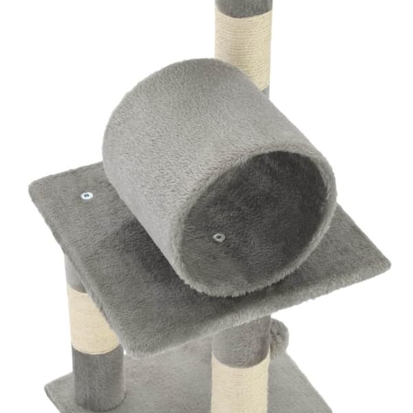 vidaXL Katt Klösträd med klöspelare i sisal 65 cm grå