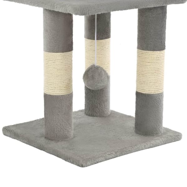 vidaXL Katt Klösträd med klöspelare i sisal 65 cm grå