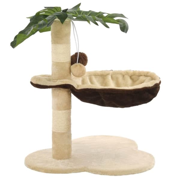vidaXL Katt Klösträd med klöspelare i sisal 50 cm beige och brun