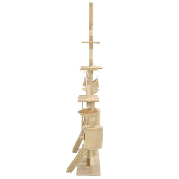 vidaXL Kloretre med klorestenger i sisal 230-250 cm beige
