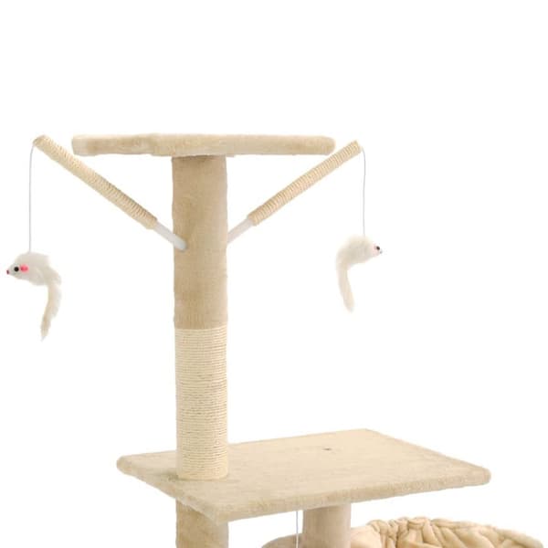 vidaXL Kloretre med klorestenger i sisal 230-250 cm beige