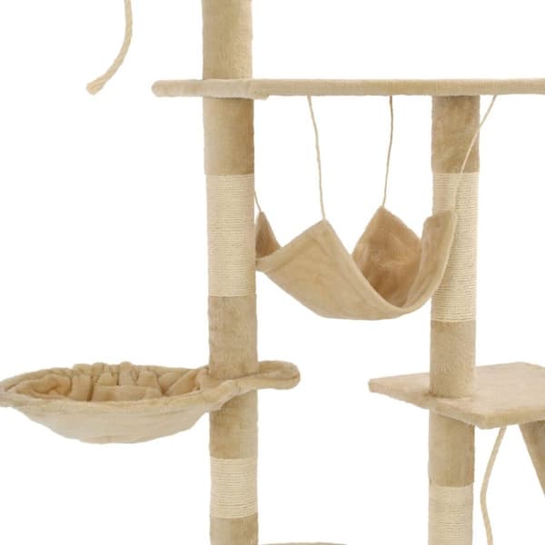 vidaXL Kloretre med klorestenger i sisal 230-250 cm beige