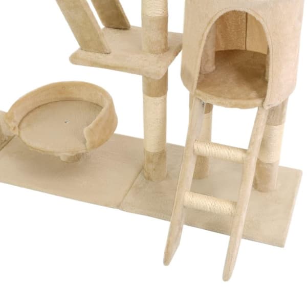 vidaXL Kloretre med klorestenger i sisal 230-250 cm beige