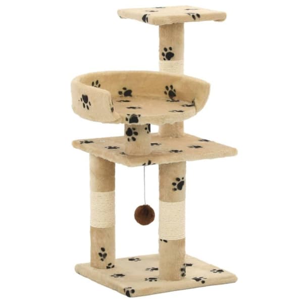 vidaXL Kloretre med klorestenger i sisal 65 cm poteavtrykk beige