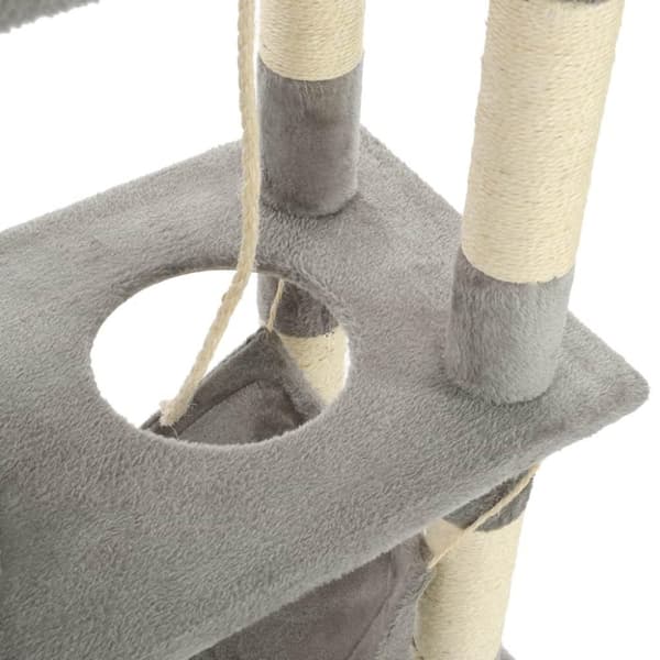 vidaXL Katt Klösträd med klöspelare i sisal 140 cm grå