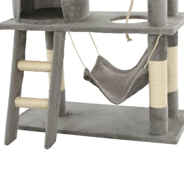vidaXL Katt Klösträd med klöspelare i sisal 140 cm grå