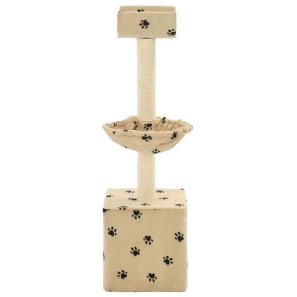 vidaXL Kloretre med klorestenger i sisal 105 cm poteavtrykk beige
