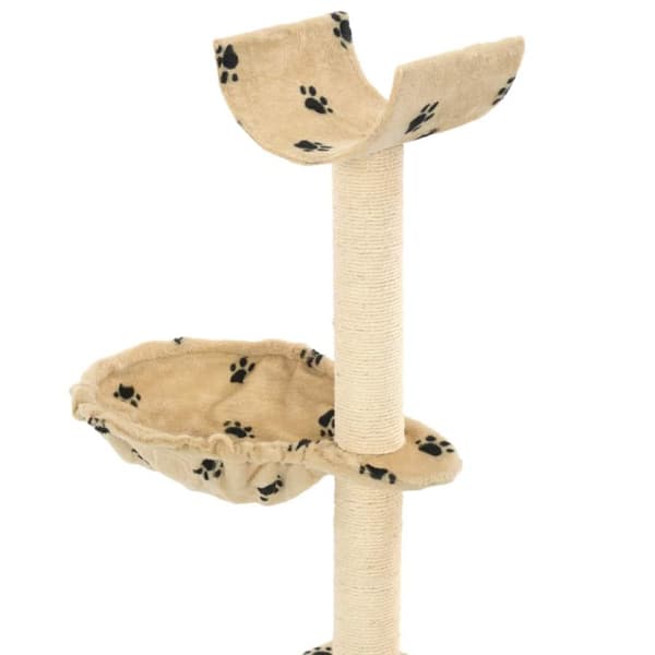 vidaXL Kloretre med klorestenger i sisal 105 cm poteavtrykk beige