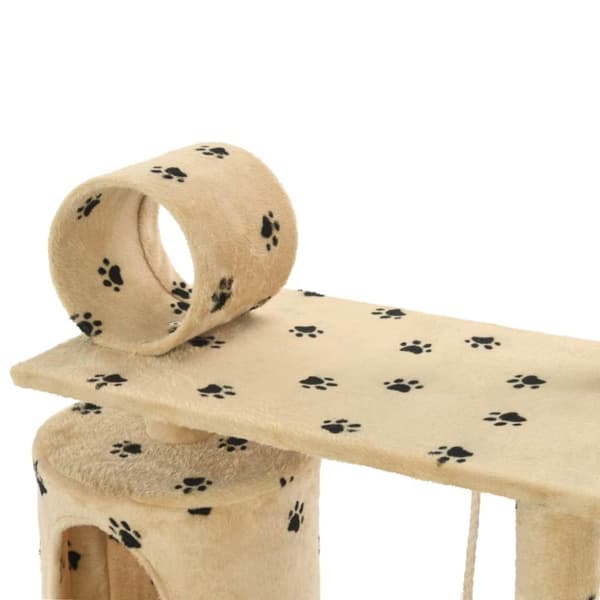 vidaXL Kloretre med klorestolper i sisal 140 cm poteavtrykk beige