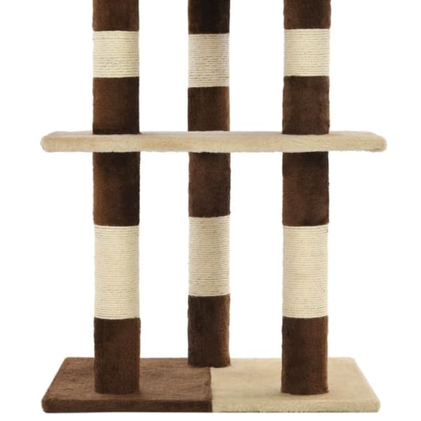 vidaXL Katt Klösträd med klöspelare i sisal 127 cm beige och brun