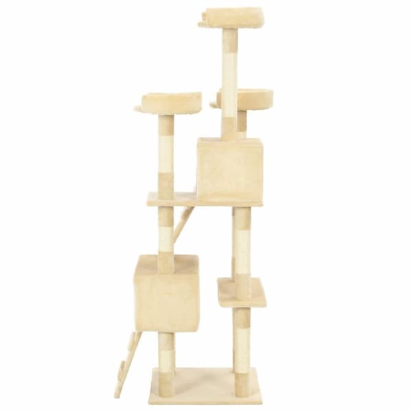 vidaXL Katt Klösträd med klöspelare i sisal 170 cm beige