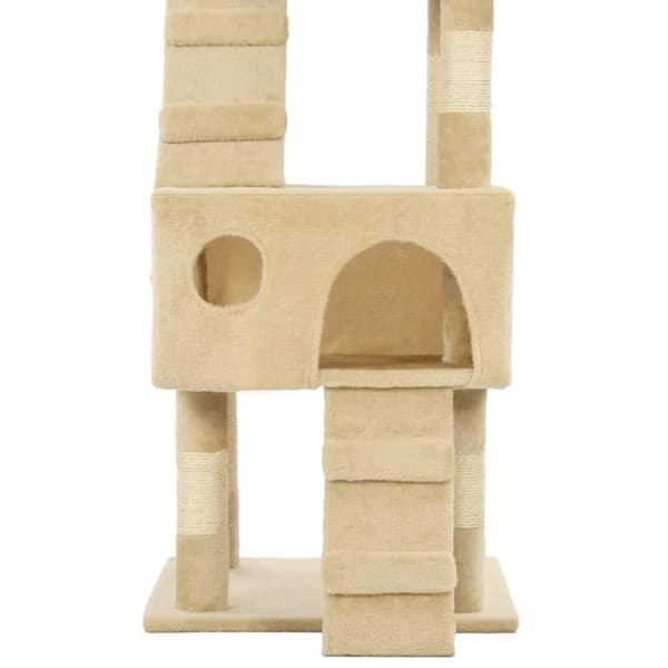 vidaXL Katt Klösträd med klöspelare i sisal 170 cm beige
