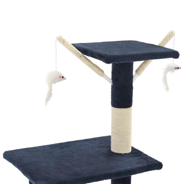 vidaXL Katt Klösträd med klöspelare i sisal 138 cm mörkblå