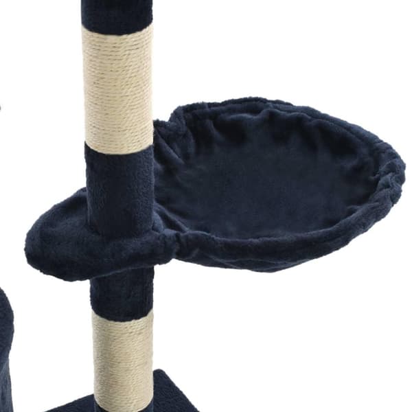 vidaXL Katt Klösträd med klöspelare i sisal 138 cm mörkblå