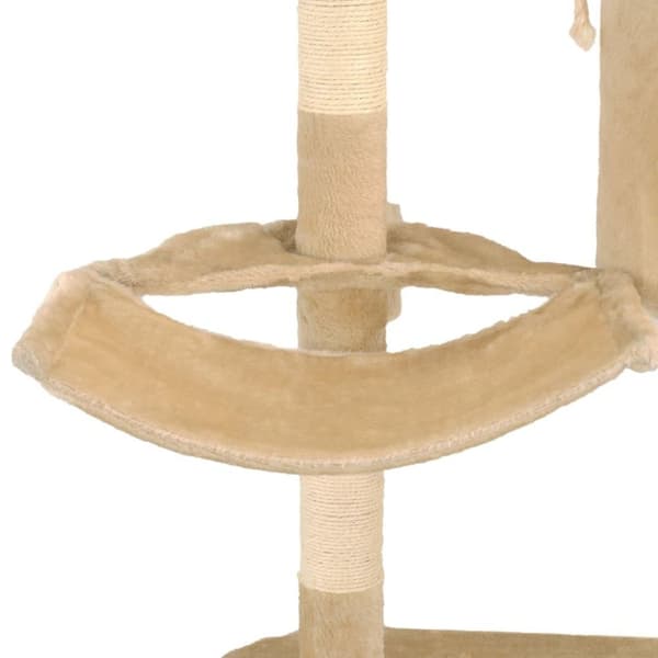 vidaXL Katt Klösträd väggmonterat med klöspelare i sisal 194 cm beige