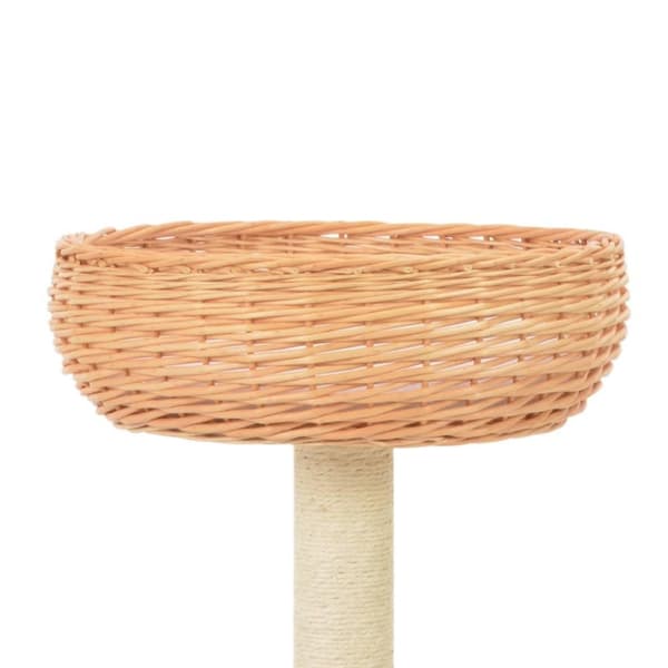 vidaXL Katt Klösträd med klöspelare i sisal & naturlig pil