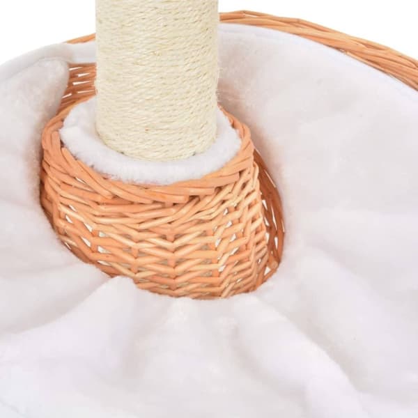 vidaXL Katt Klösträd med klöspelare i sisal & naturlig pil