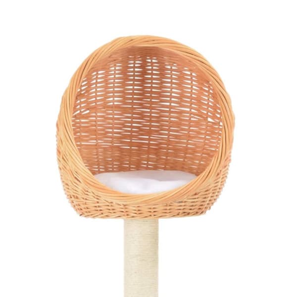 vidaXL Katt Klösträd med klöspelare i sisal & naturlig pil