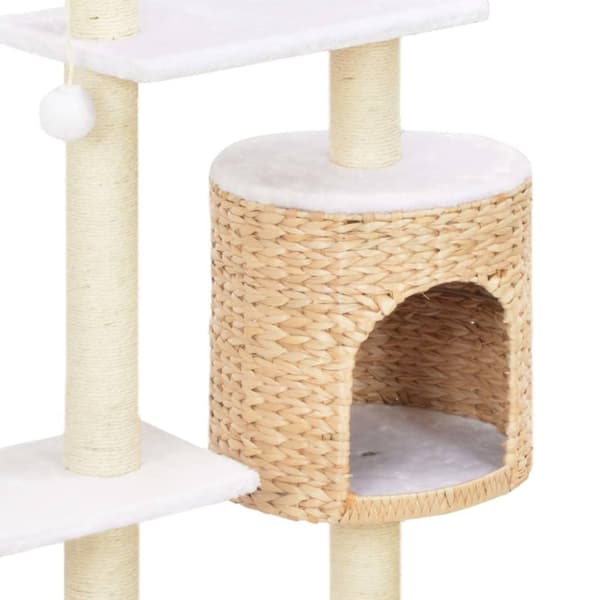 vidaXL Katt Klösträd med klöspelare i sisal & sjögräs