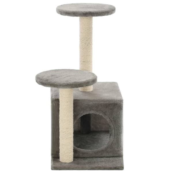 vidaXL Kloretre med klorestolper i sisal 60 cm grå