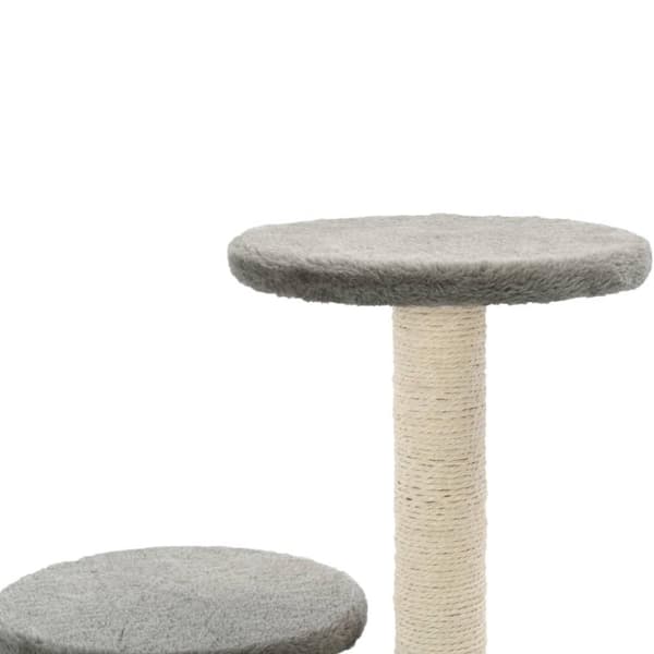 vidaXL Kloretre med klorestolper i sisal 60 cm grå