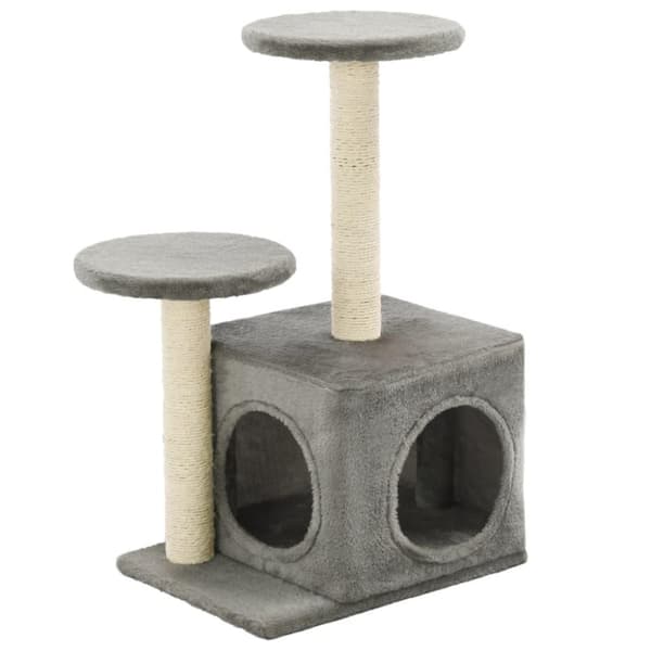 vidaXL Katt Klösträd med sisalpelare 60 cm grå